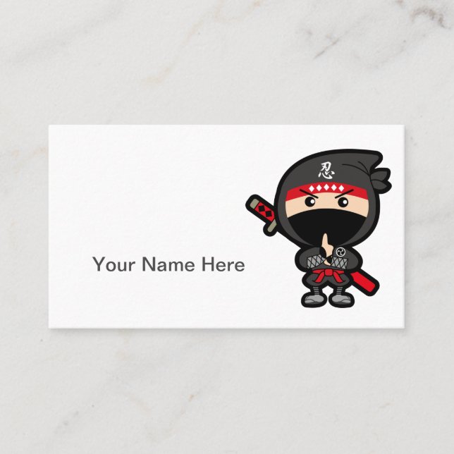 Carte De Visite Ninja personnalisable (Devant)
