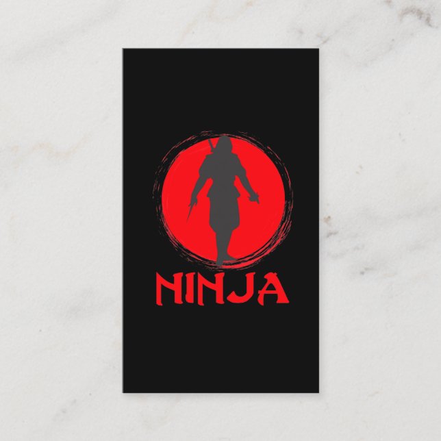 Carte De Visite Ninja Silent Warrior Killer Martial Arts (Devant)