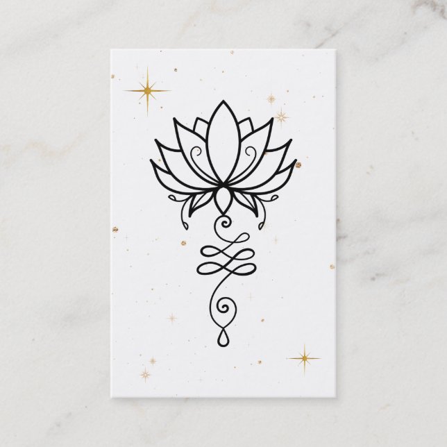 Carte De Visite *~* Nirvana Cosmique Géométrie Sacrée Lotus Busine (Devant)