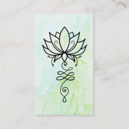 Carte De Visite *~* Nirvana Lotus Ombre Yoga.  Géométrie sacrée