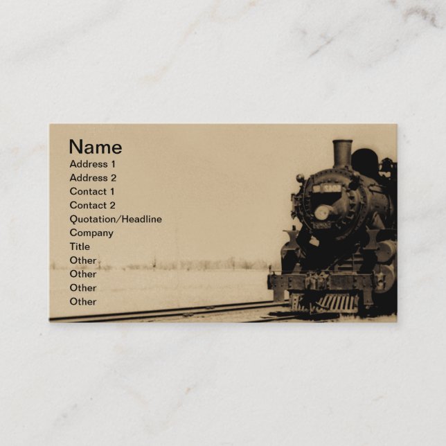 Carte De Visite No. occidental 5042 de moteur de tronc grand (Devant)