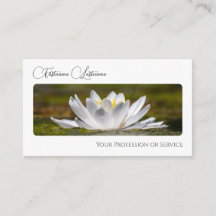 Noble fleuriste calligraphie de lys d'eau blanche