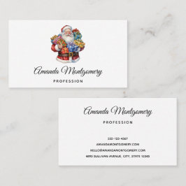 Carte De Visite Noël classique de Jolly Santa Claus