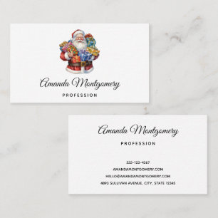 Carte De Visite Noël classique de Jolly Santa Claus