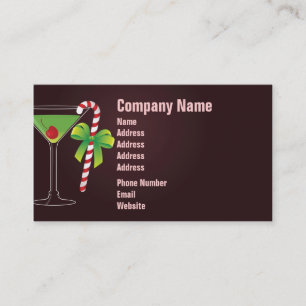 Carte De Visite Noël de cocktail de sucre de canne
