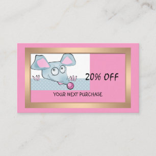 Carte De Visite Noël, nouvel an, rat