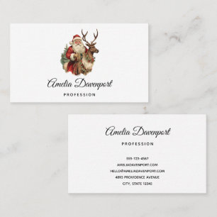 Carte De Visite Noël vintage du Père Noël