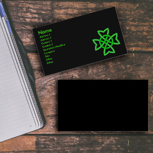 Carte De Visite Noeud celtique irlandais vert