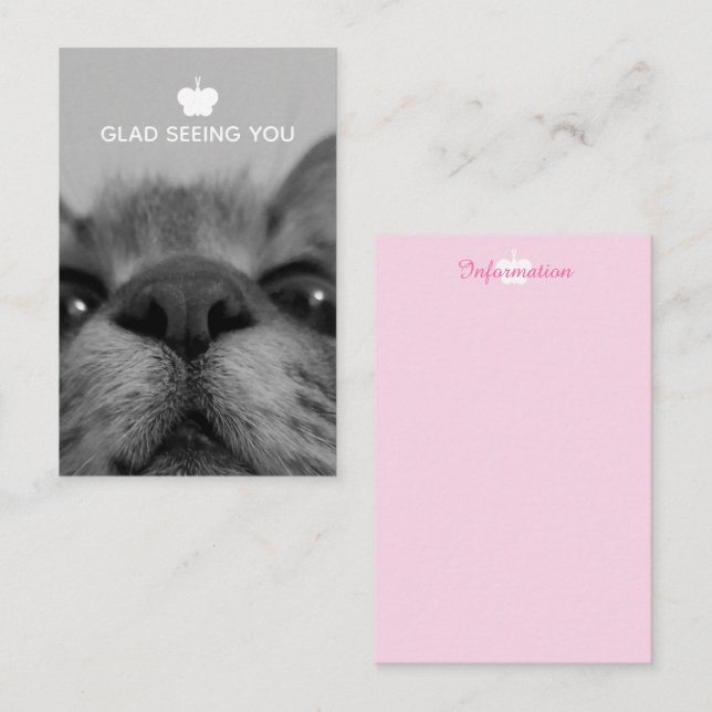 Carte De Visite Noir&Blanc 17yro kitty Blank (Devant / Derrière)