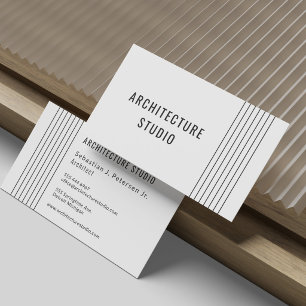Carte De Visite Noir blanc architecte professionnel moderne