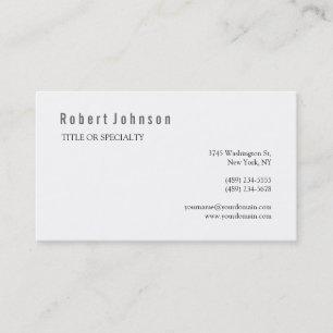 Carte de visite noir blanc gris