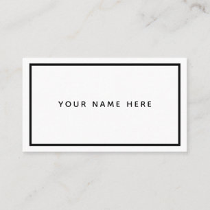 Carte de visite noir blanc minimal