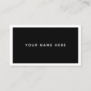 Carte de visite noir blanc minimal