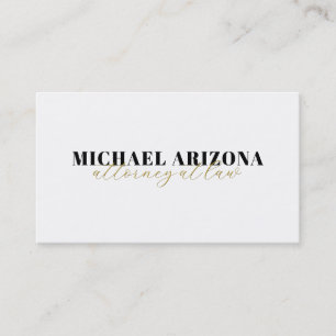 Carte De Visite Noir & Blanc Minimaliste Simple Plaque