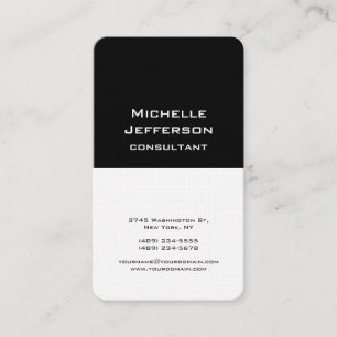 Carte De Visite Noir & Blanc Moderne Design tendance Professionnel