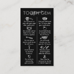 Carte De Visite Noir Blanc Physique Imprimé Jeu de dents Après-soi