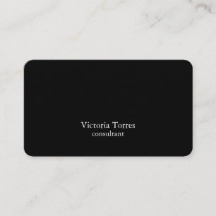 Carte De Visite Noir & Blanc Plaine Créative Moderne Consultant