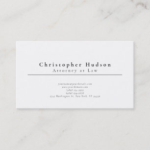 Carte De Visite Noir blanc simple minimaliste