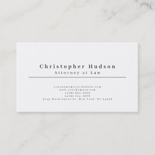 Carte De Visite Noir blanc simple minimaliste