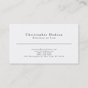 Carte De Visite Noir blanc simple minimaliste