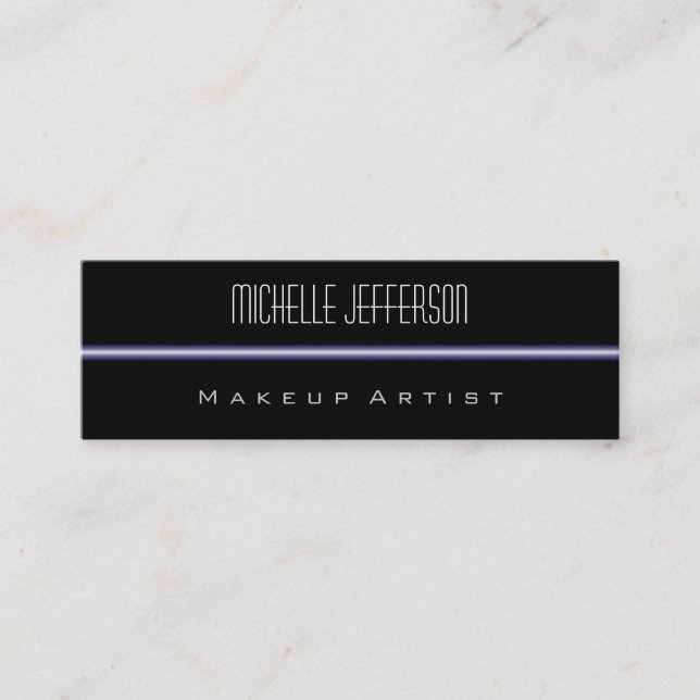 Carte de visite noir bleu clair standard taille mi (Devant)