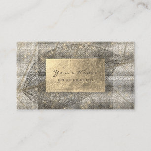 Carte De Visite Noir botanique organique urbain de sépia d'or