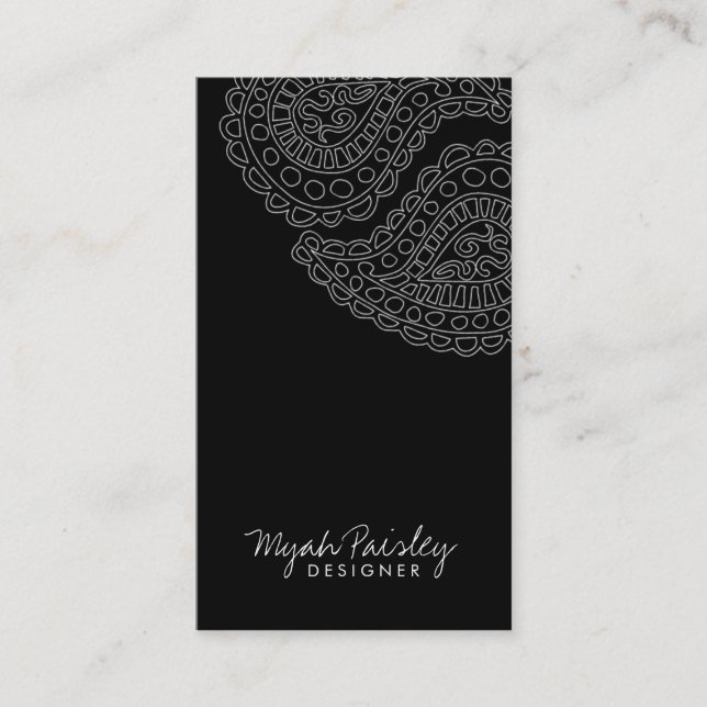 Carte De Visite Noir de 311 Myah Paisley (Devant)
