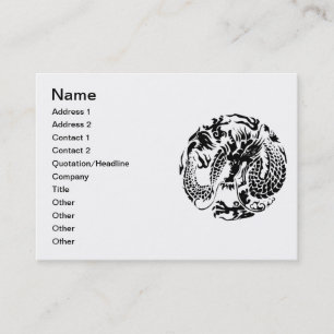 Carte de visite noir de dragon