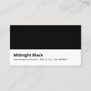 Carte De Visite Noir de minuit "Sophistiqué et puissant"