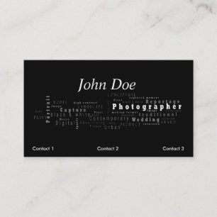 Carte de visite noir de photographe
