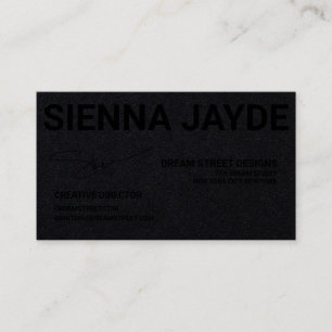CARTE DE VISITE NOIR DE SIGNATURE GRAVE