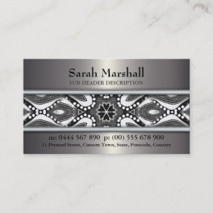 Carte De Visite Noir de tribal+Blanc et métallique avec la voitur