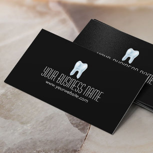 Carte De Visite Noir dentaire de plaine de dentiste de la dent 3D