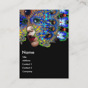 Carte De Visite Noir ÉPHÉMÈRE de jaune de rouge bleu