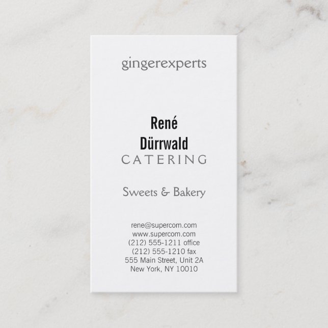 Carte De Visite Noir et blanc (Devant)