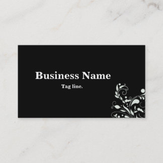 Carte de visite noir et blanc de damassé