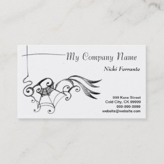 Carte de visite noir et blanc de Web gothique de