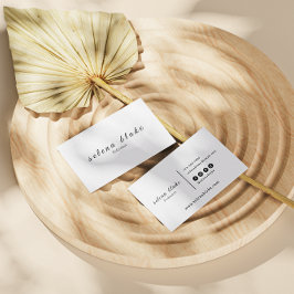 Carte De Visite Noir et blanc minimaliste | Professionnel moderne