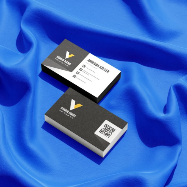 Carte De Visite Noir et blanc moderne (Créateur téléchargé)