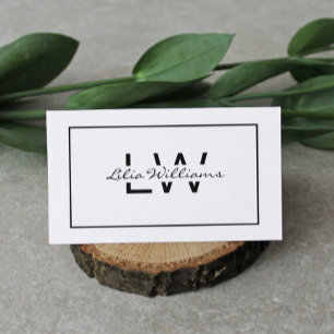 Carte De Visite Noir et blanc professionnel