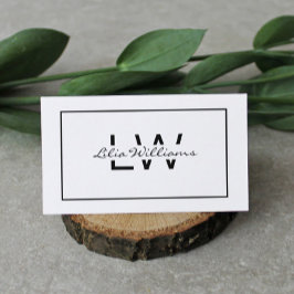 Carte De Visite Noir et blanc professionnel