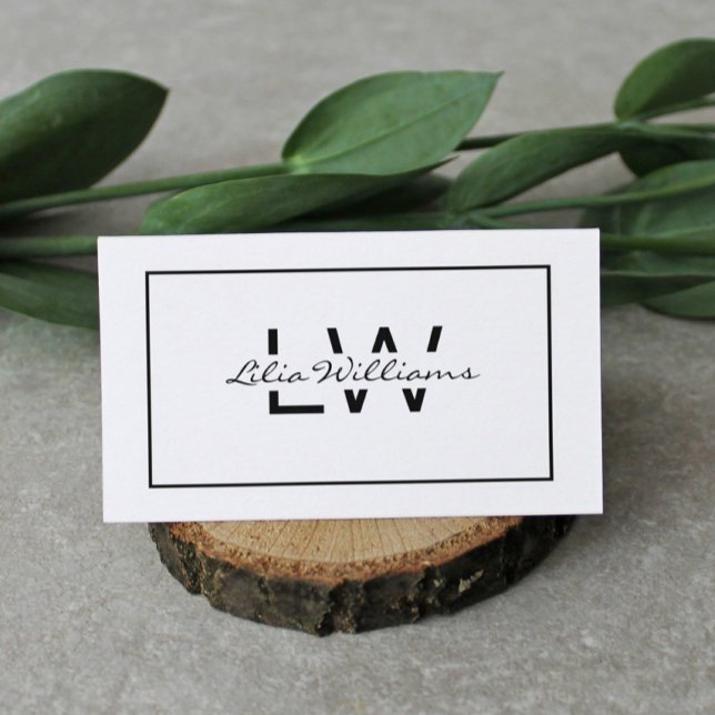 Carte De Visite Noir et blanc professionnel (Créateur téléchargé)