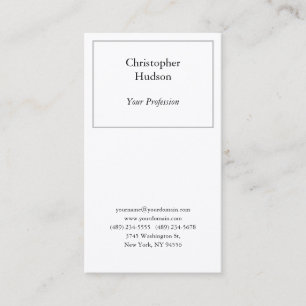 Carte De Visite Noir et blanc professionnel en soie de qualité sup