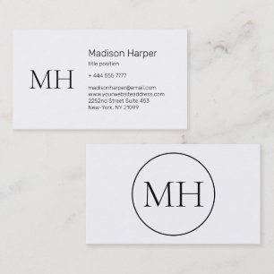 Carte De Visite Noir et blanc simples