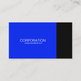 carte de visite noir et bleu classe avec site web