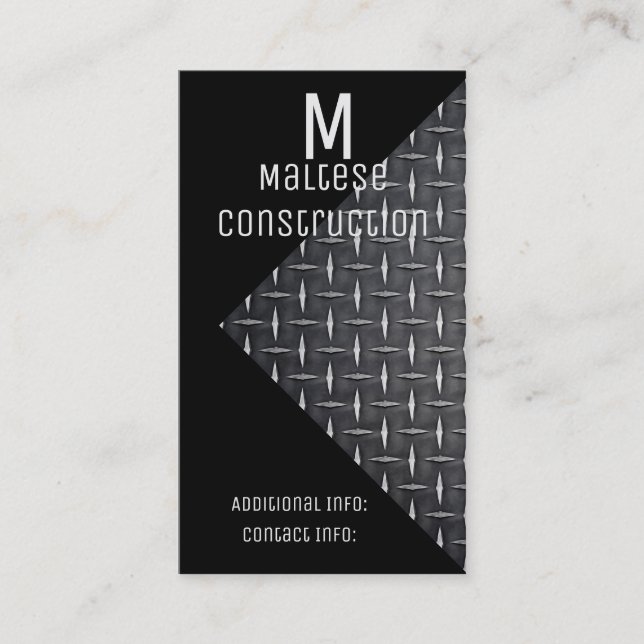 Carte de visite noir et métal 2 (Devant)