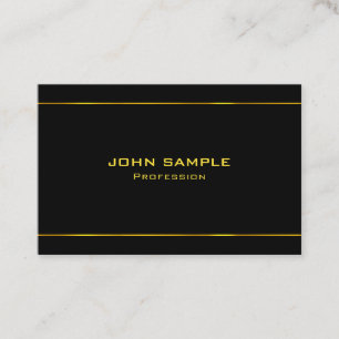 Carte De Visite Noir et moderne fascinant à la mode de lumières