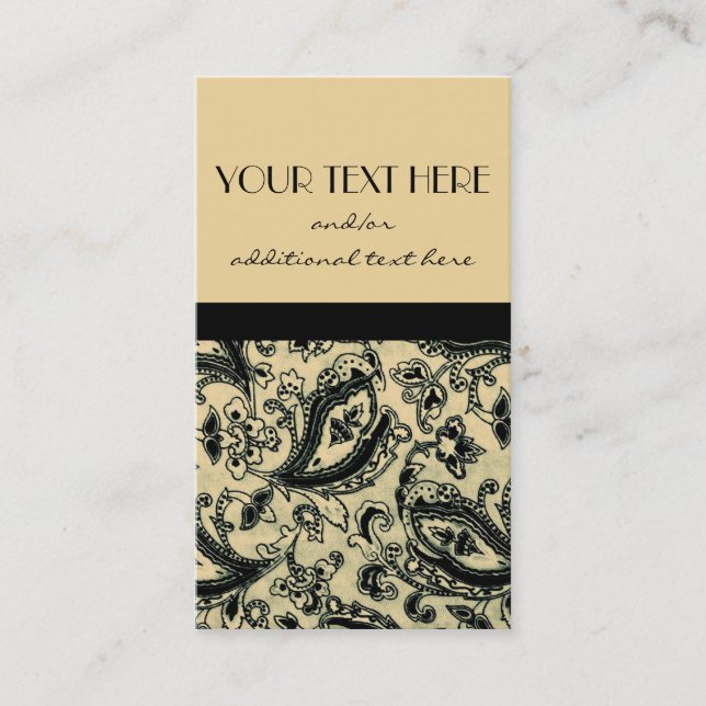 Carte De Visite Noir et Tan (Devant)