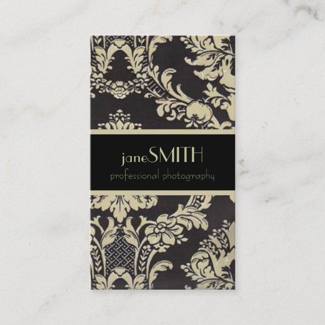 Carte De Visite Noir et Tan (Devant)