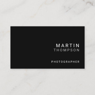 Carte De Visite Noir minimaliste professionnel